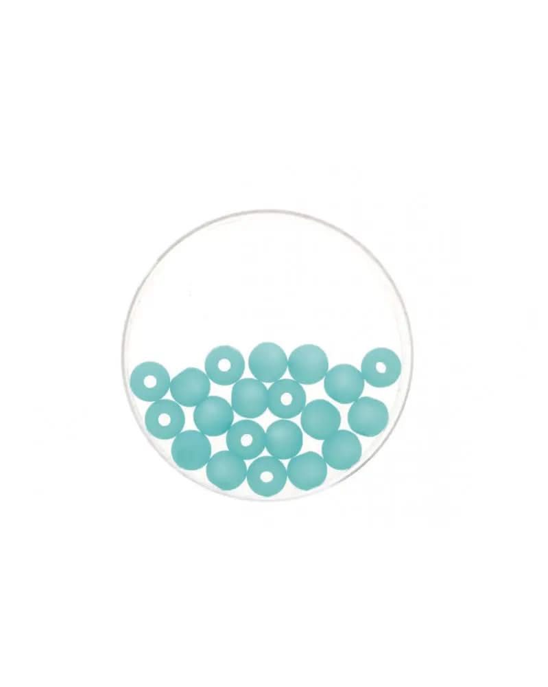 Perle 8mm Polaris matt 15St türkis - Kidis Art