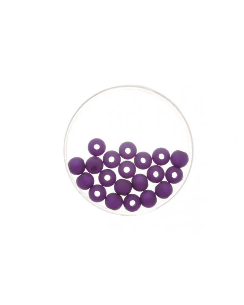 Perle 8mm Polaris matt 15St violett - Kidis Art