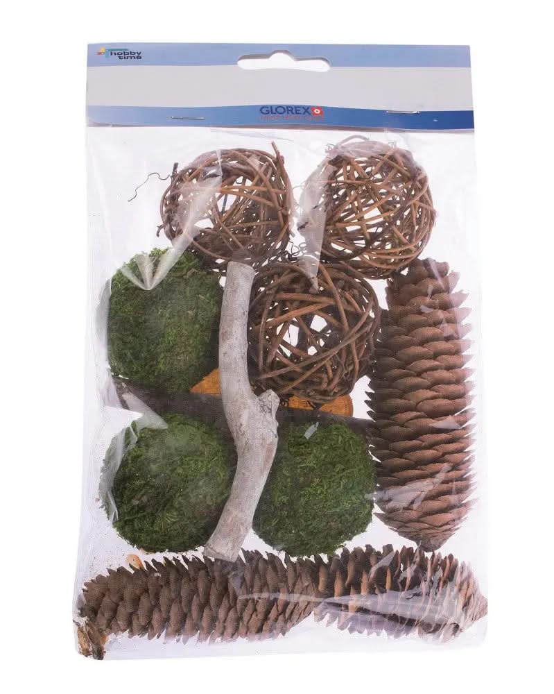 Potpourri Zapfen Rattankugeln braun/grün - Kidis Art
