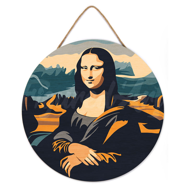 Malen nach Zahlen auf Holzscheibe – Mona Lisa - Kidis Art