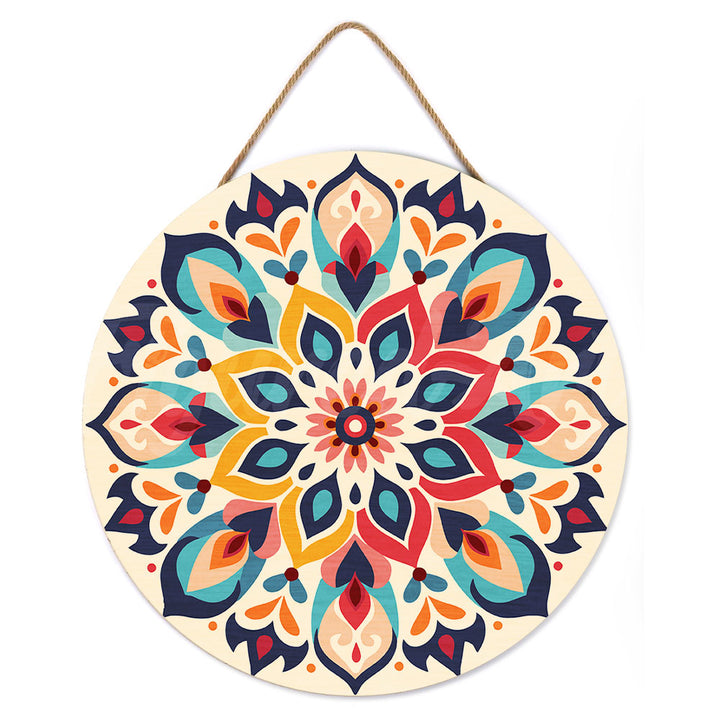 Malen nach Zahlen auf Holzscheibe – Blumenmandala - Kidis Art