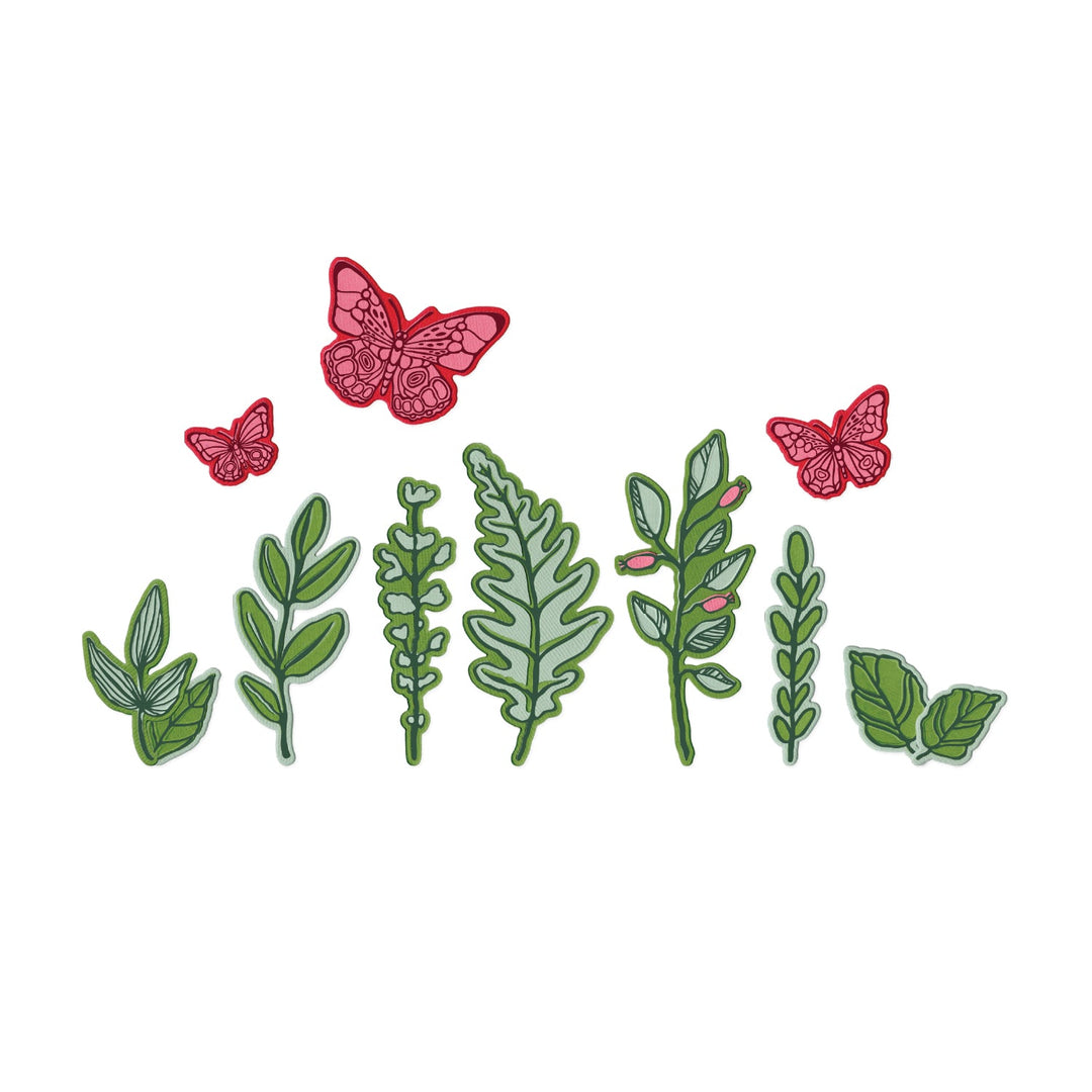 Clear Stamps Set 12er-Pack mit 26er-Pack Framelits Stanzschablonen Greenery Layers 
