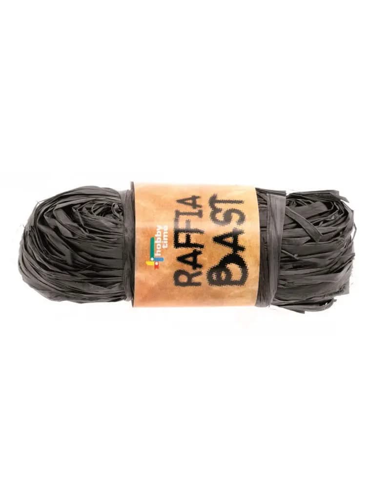 Raffia-Bast 50g schwarz - Kidis Art