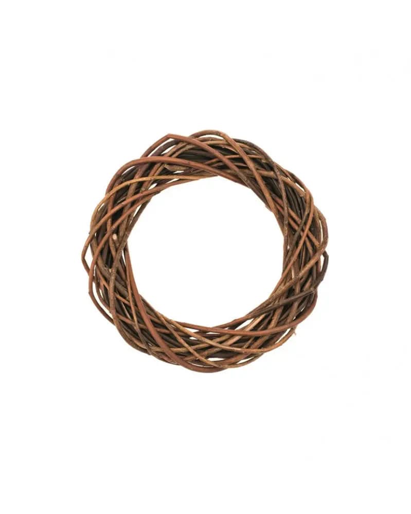 Rattan-Kranz, braun, 25x4,5cm - Kidis Art