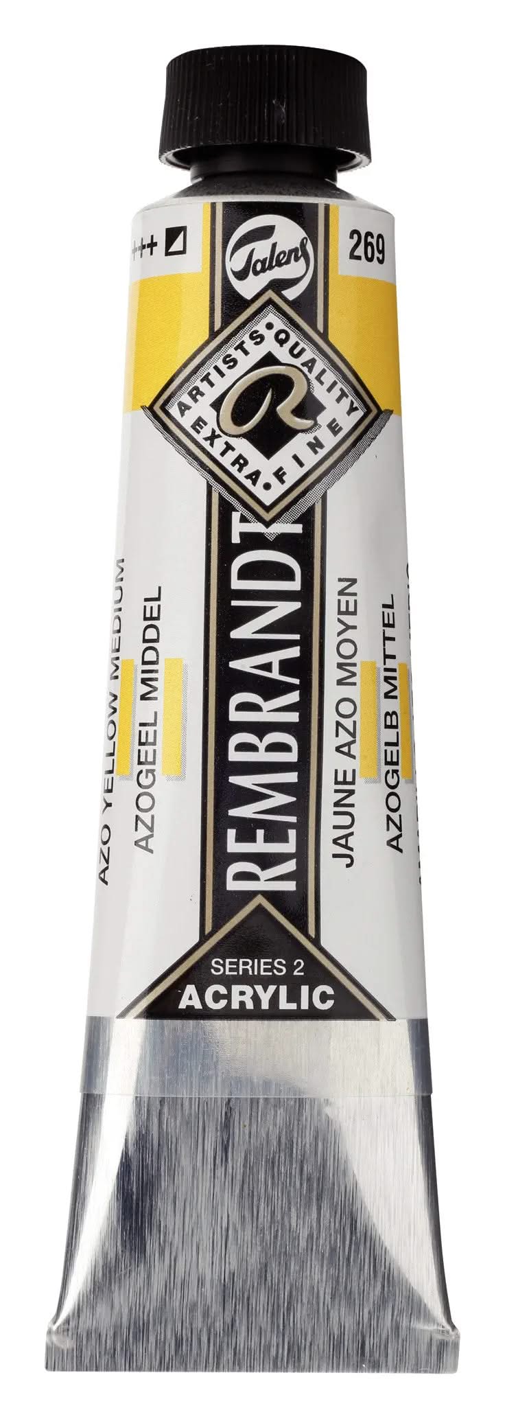 Rembrandt Acrylfarbe Tube 40 ml Azogelb Mittel 269 - Kidis Art
