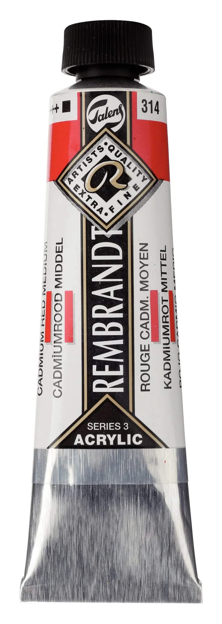 Rembrandt Acrylfarbe Tube 40 ml Kadmiumrot Mittel 314 - Kidis Art