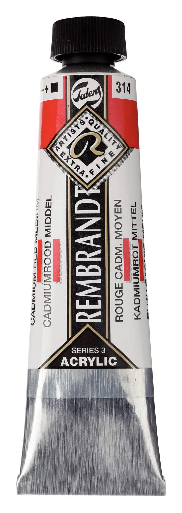 Rembrandt Acrylfarbe Tube 40 ml Kadmiumrot Mittel 314 - Kidis Art