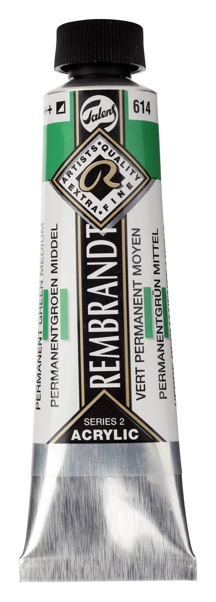 Rembrandt Acrylfarbe Tube 40 ml Permanentgrün Mittel 614 - Kidis Art