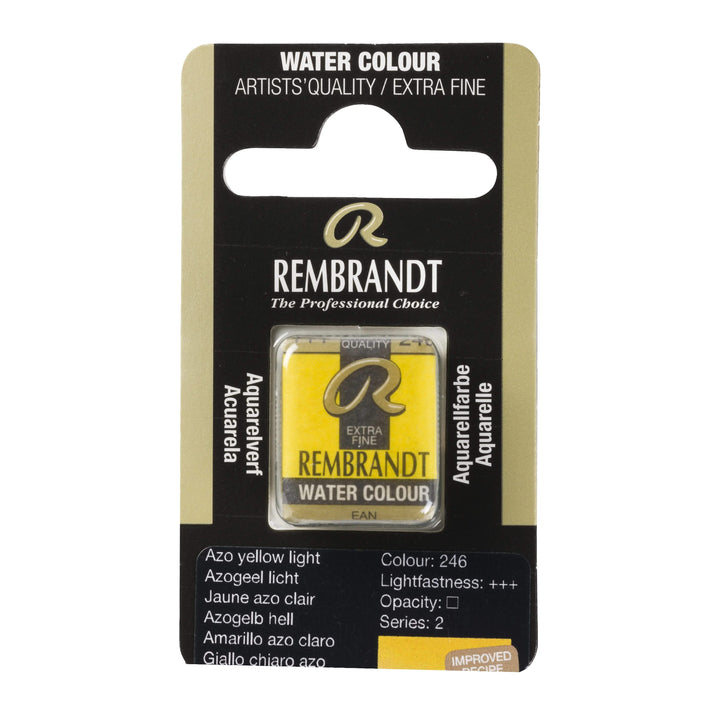 Rembrandt Aquarellfarbe Näpfchen Azogelb Hell 246 - Kidis Art