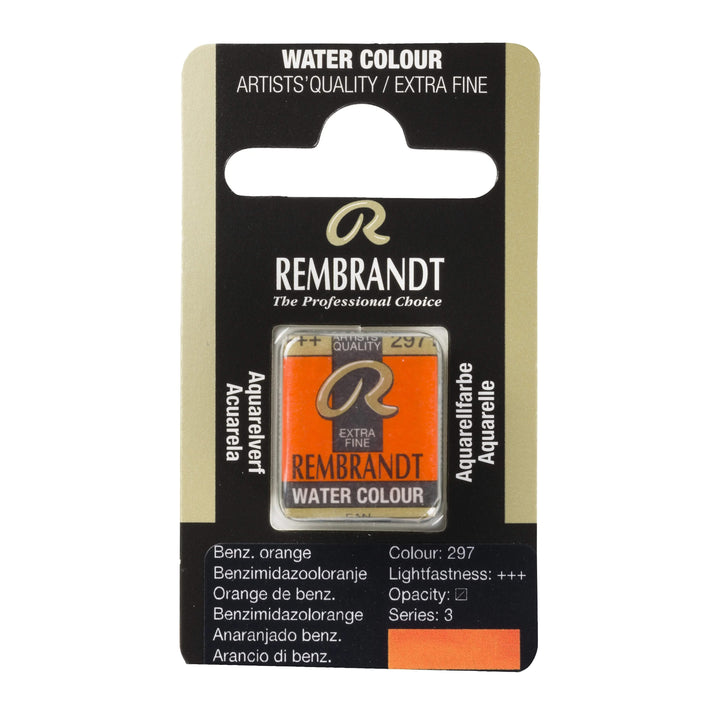 Rembrandt Aquarellfarbe Näpfchen Benzimidazolorange 297 - Kidis Art