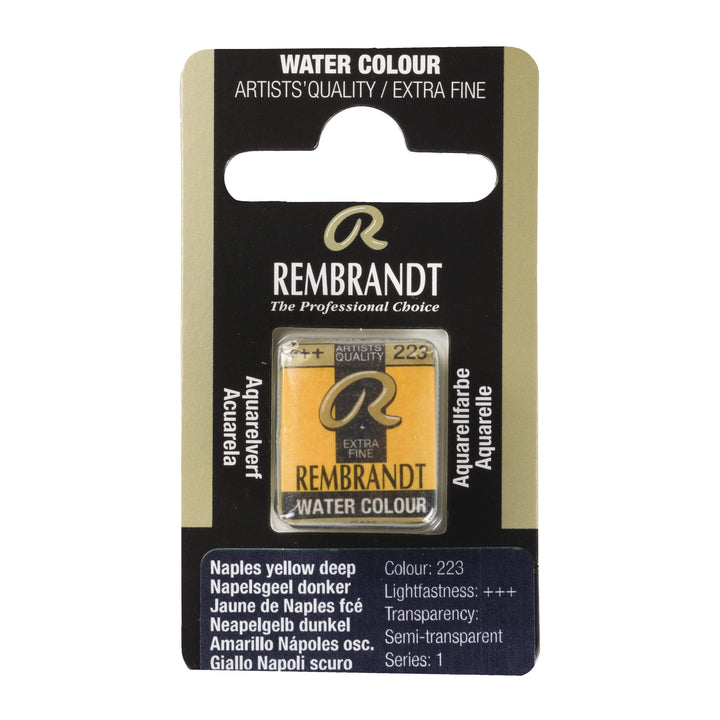 Rembrandt Aquarellfarbe Näpfchen Neapelgelb Dunkel 223 - Kidis Art
