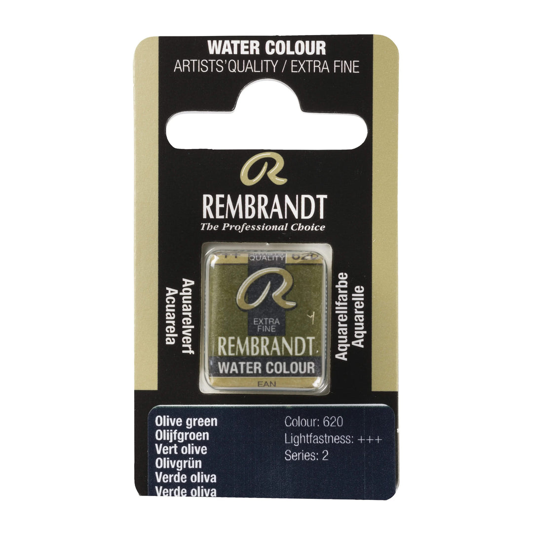 Rembrandt Aquarellfarbe Näpfchen Olivgrün 620 - Kidis Art