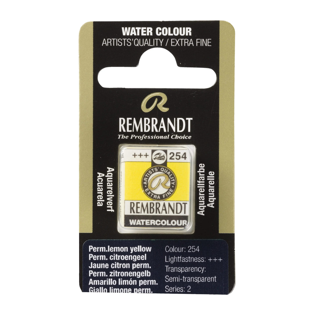 Rembrandt Aquarellfarbe Näpfchen Permanent Zitronengelb 254 - Kidis Art