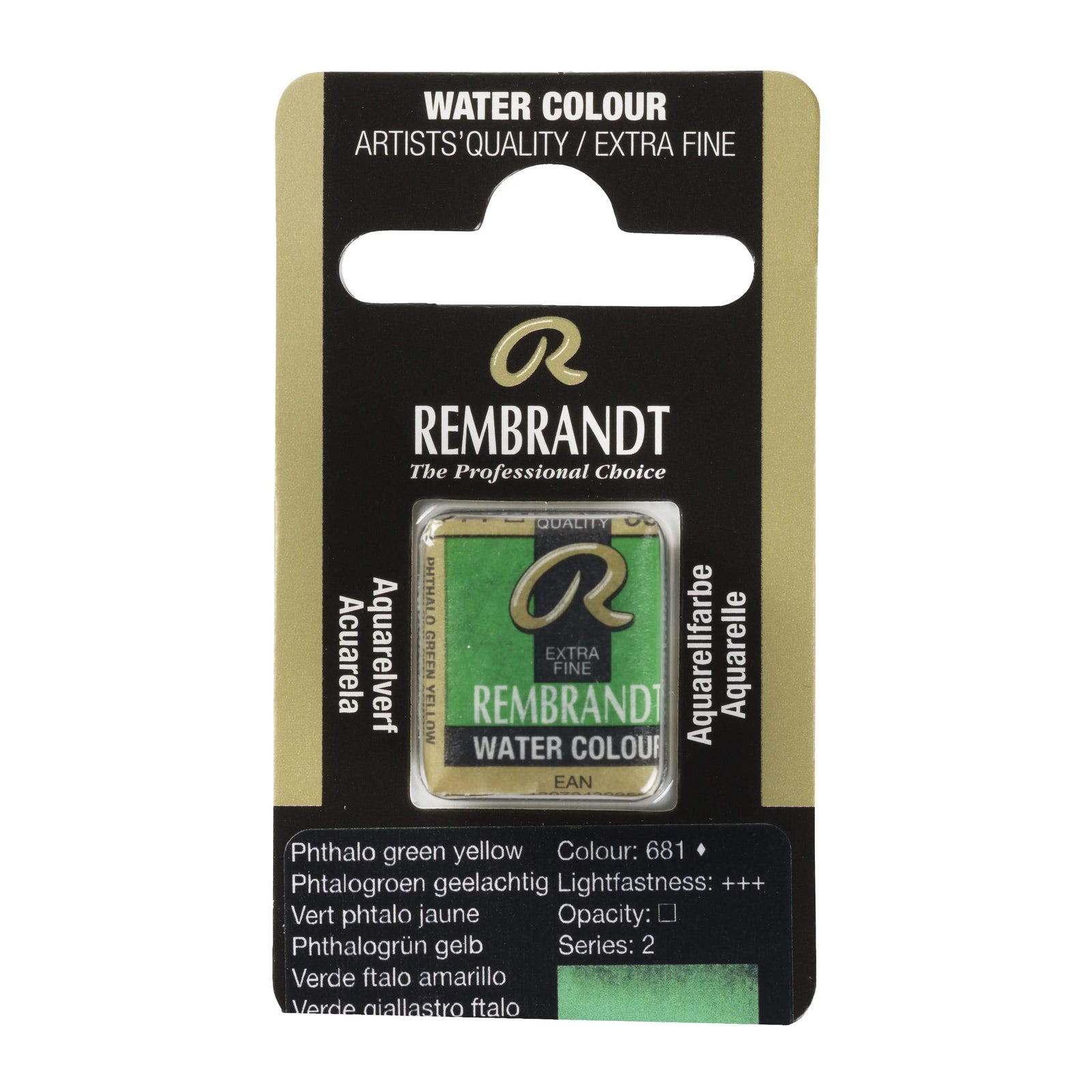 Rembrandt Aquarellfarbe Näpfchen Phthalogrün Gelb 681 - Kidis Art