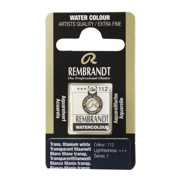 Rembrandt Aquarellfarbe Näpfchen Transparenttitanweiß 112 - Kidis Art