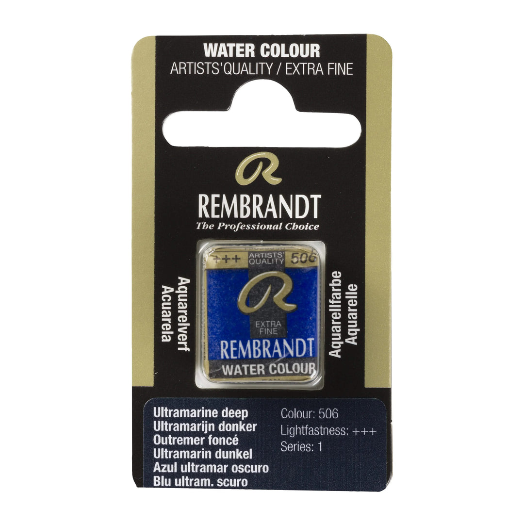 Rembrandt Aquarellfarbe Näpfchen Ultramarin Dunkel 506 - Kidis Art