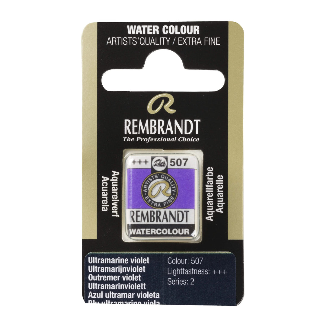 Rembrandt Aquarellfarbe Näpfchen Ultramarinviolett 507 - Kidis Art