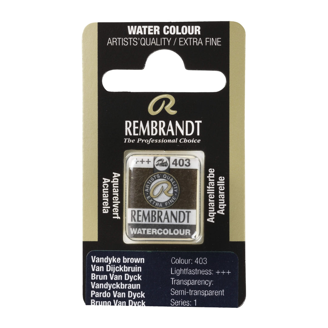 Rembrandt Aquarellfarbe Näpfchen Vandyckbraun 403 - Kidis Art