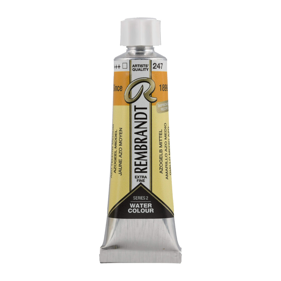 Rembrandt Aquarellfarbe Tube 10 ml Azogelb Mittel 247 - Kidis Art