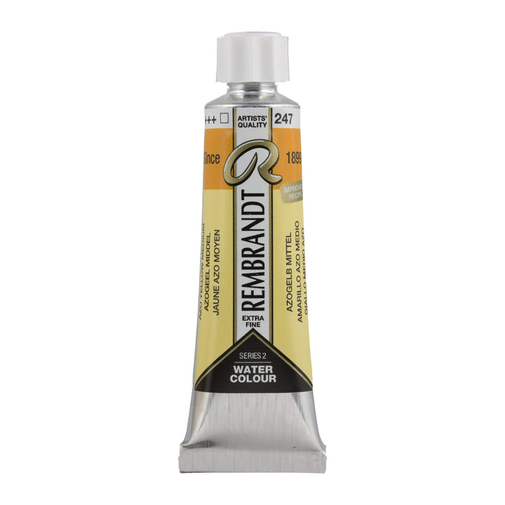 Rembrandt Aquarellfarbe Tube 10 ml Azogelb Mittel 247 - Kidis Art