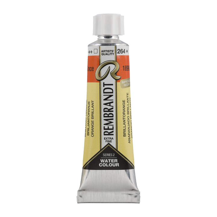 Rembrandt Aquarellfarbe Tube 10 ml Brillantorange 264 - Kidis Art