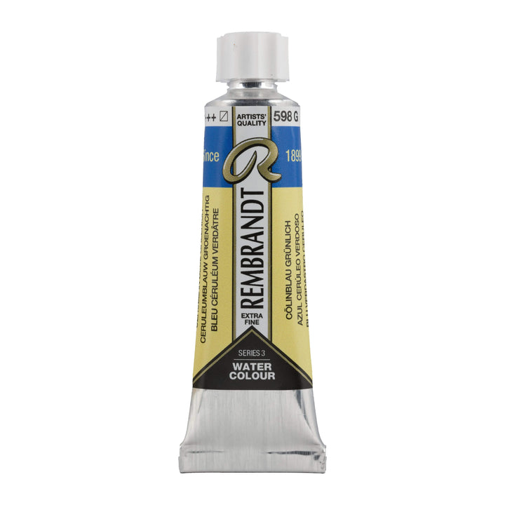 Rembrandt Aquarellfarbe Tube 10 ml Cölinblau Grünlich 598 - Kidis Art