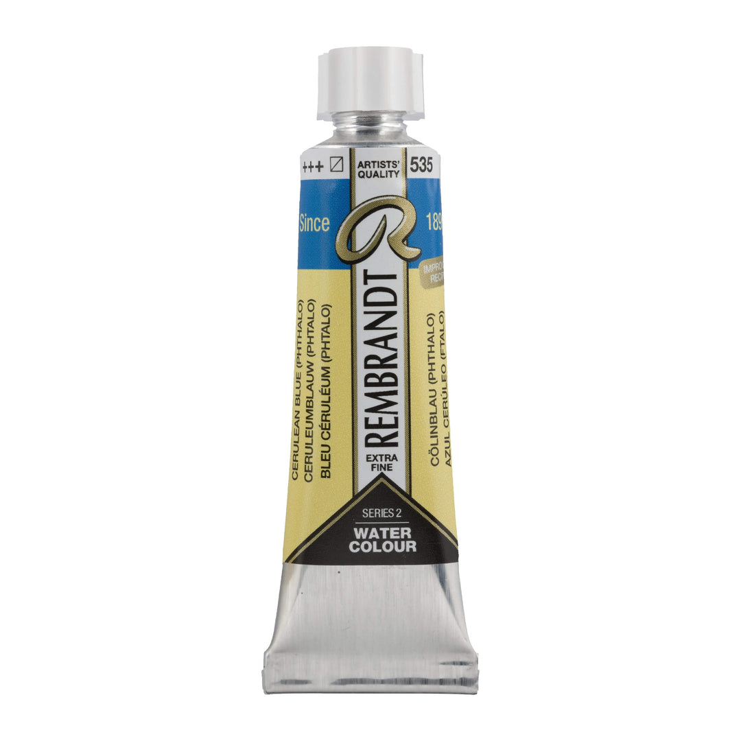 Rembrandt Aquarellfarbe Tube 10 ml Cölinblau (Phthalo) 535 - Kidis Art
