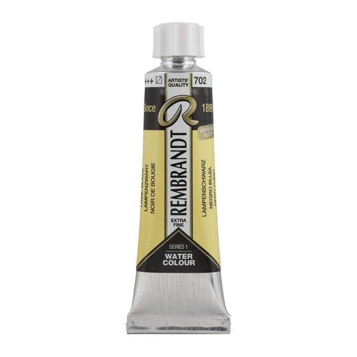 Rembrandt Aquarellfarbe Tube 10 ml Lampenschwarz 702 - Kidis Art