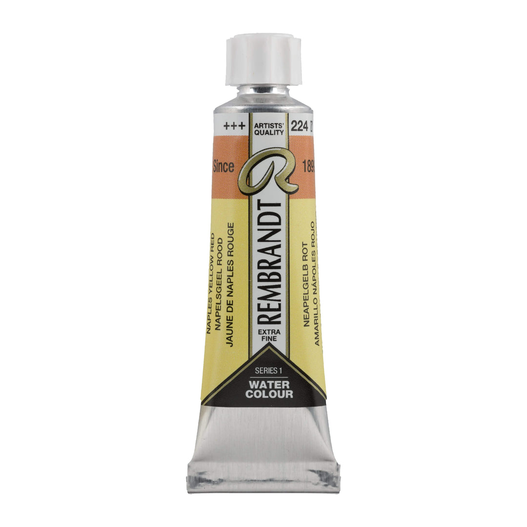 Rembrandt Aquarellfarbe Tube 10 ml Neapelgelb Rot 224 - Kidis Art