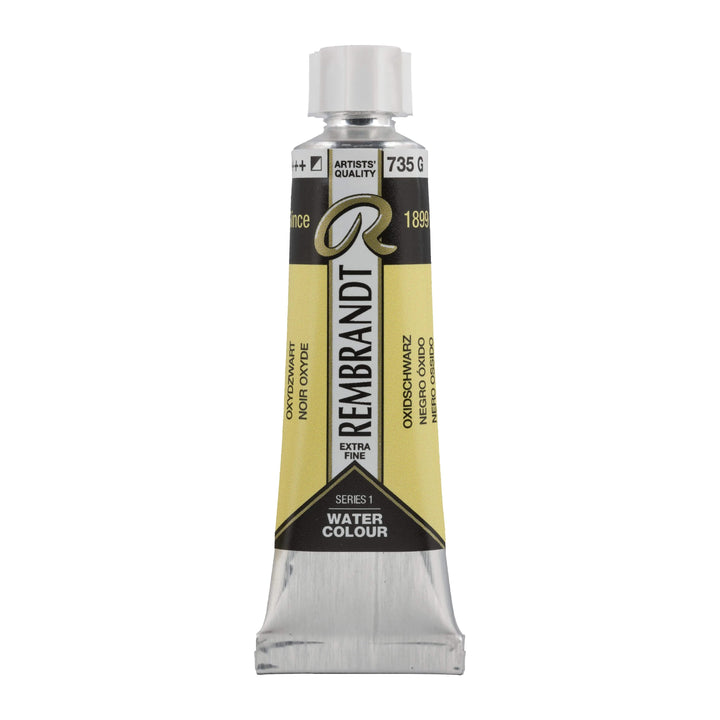 Rembrandt Aquarellfarbe Tube 10 ml Oxidschwarz 735 - Kidis Art