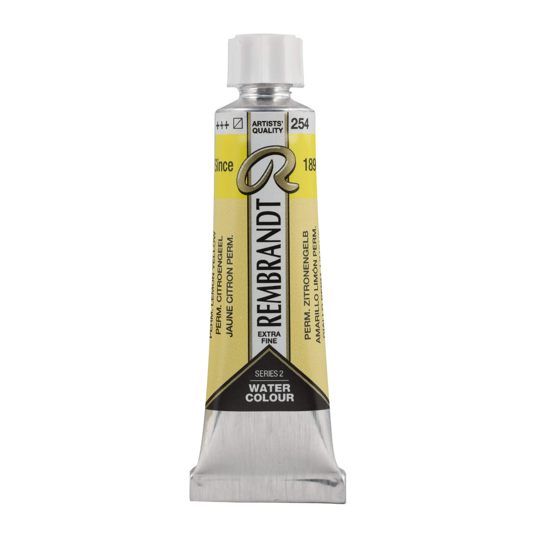 Rembrandt Aquarellfarbe Tube 10 ml Permanent Zitronengelb 254 - Kidis Art