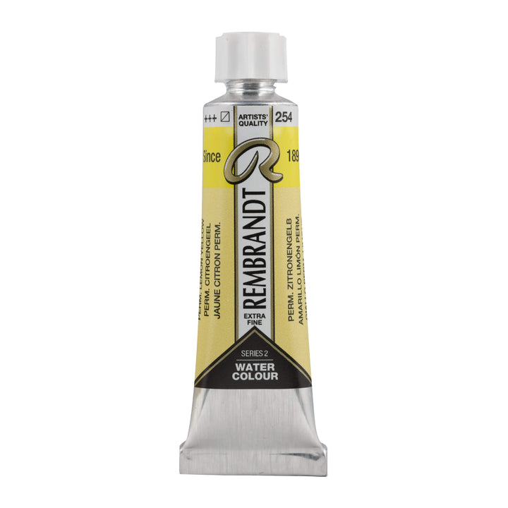 Rembrandt Aquarellfarbe Tube 10 ml Permanent Zitronengelb 254 - Kidis Art