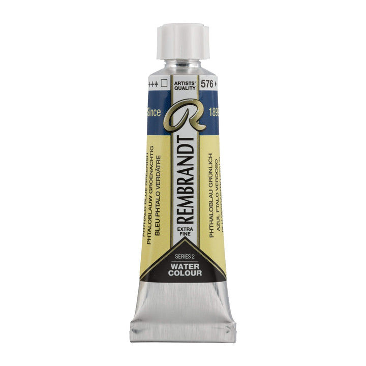 Rembrandt Aquarellfarbe Tube 10 ml Phthaloblau Grünlich 576 - Kidis Art