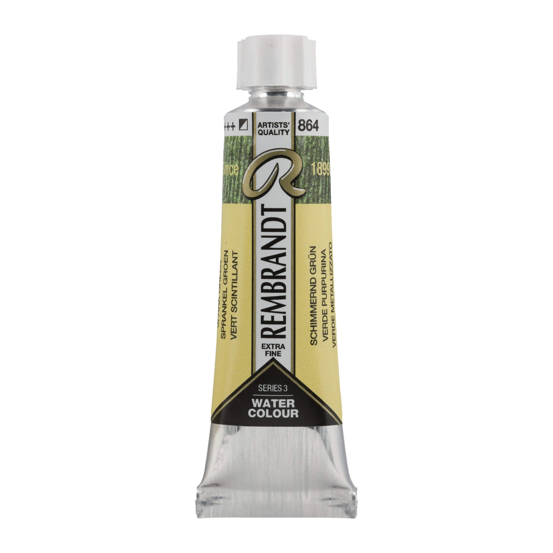 Rembrandt Aquarellfarbe Tube 10 ml Schimmernd Grün 864 - Kidis Art