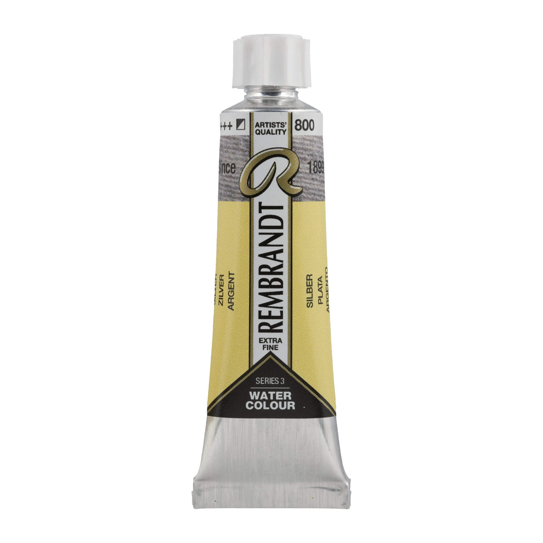 Rembrandt Aquarellfarbe Tube 10 ml Silber 800 - Kidis Art