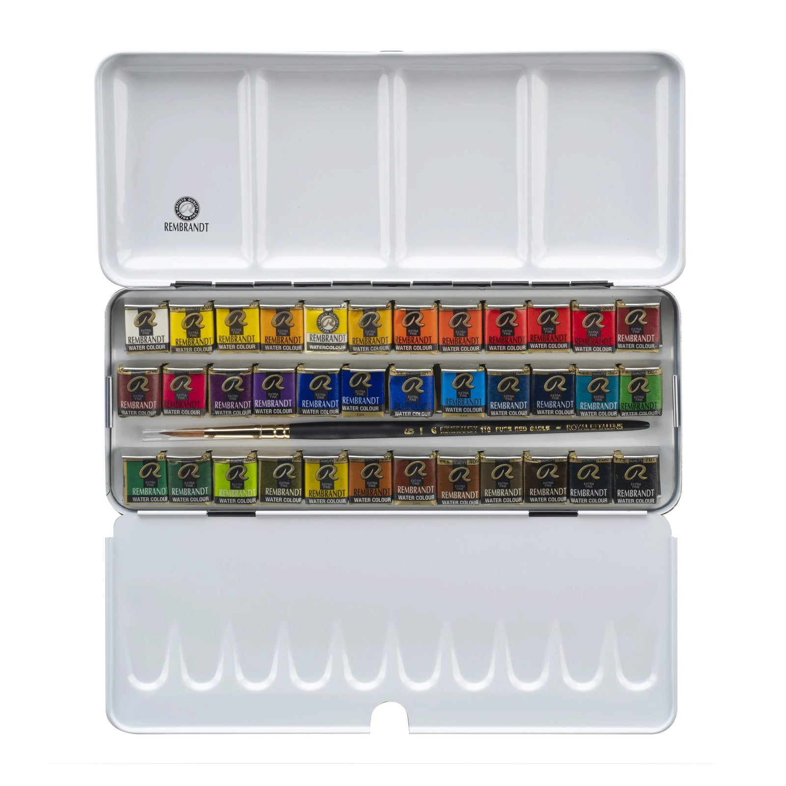 Rembrandt Aquarellfarben-Set im Metalletui | 36 Näpfchen + Pinsel - Kidis Art