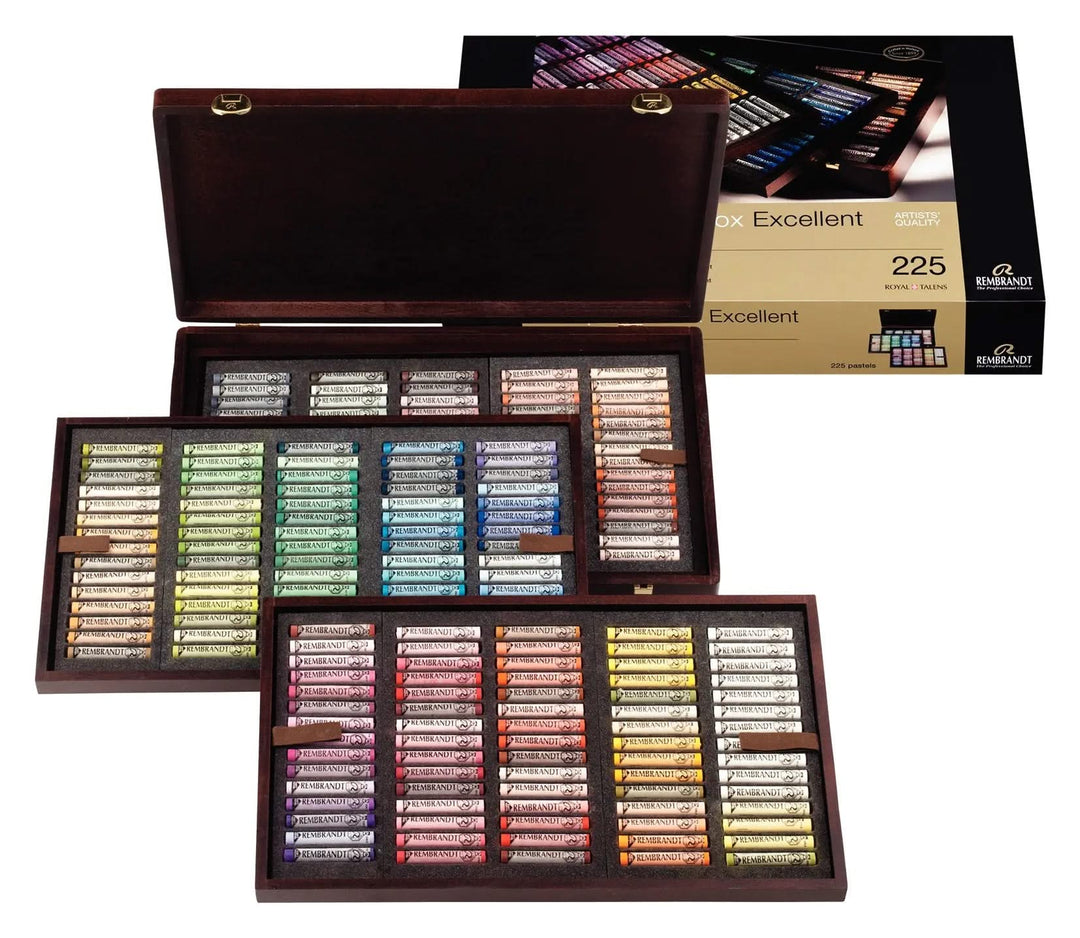 Rembrandt Set weiche Pastelle im Holzkasten Excellent, 225 ganze Pastelle - Kidis Art
