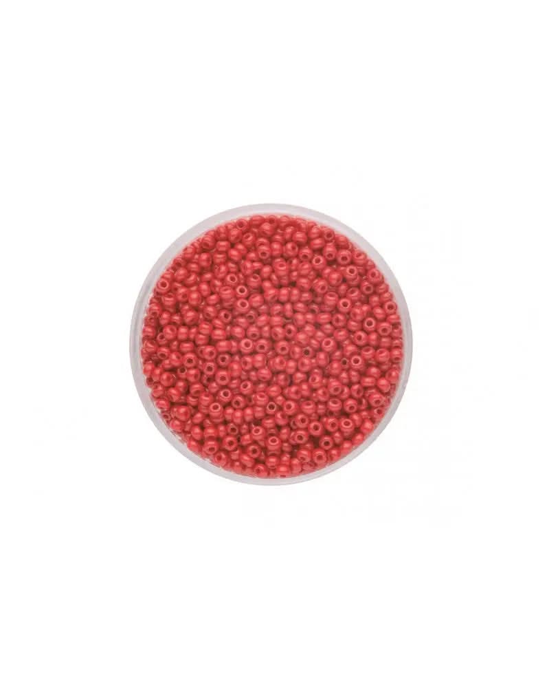 Rocailles 2,0mm opak rot - Kidis Art