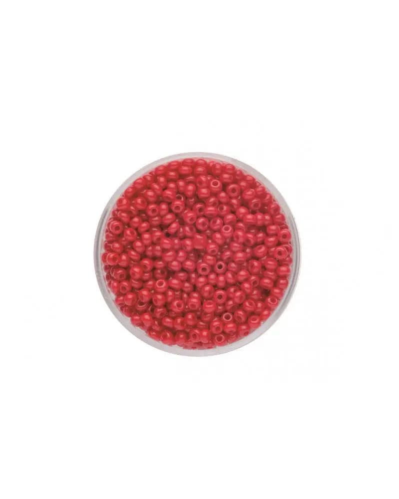 Rocailles 2,6mm opak rot - Kidis Art