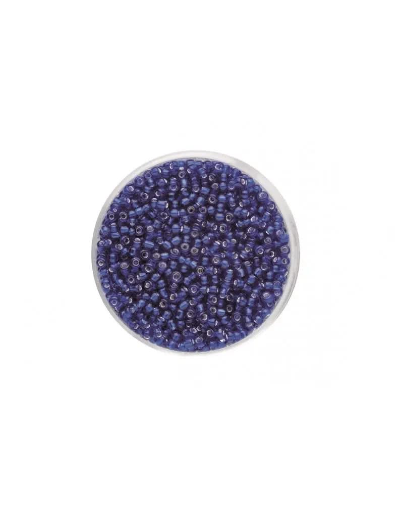 Rocailles Silbereinzug lapis - Kidis Art