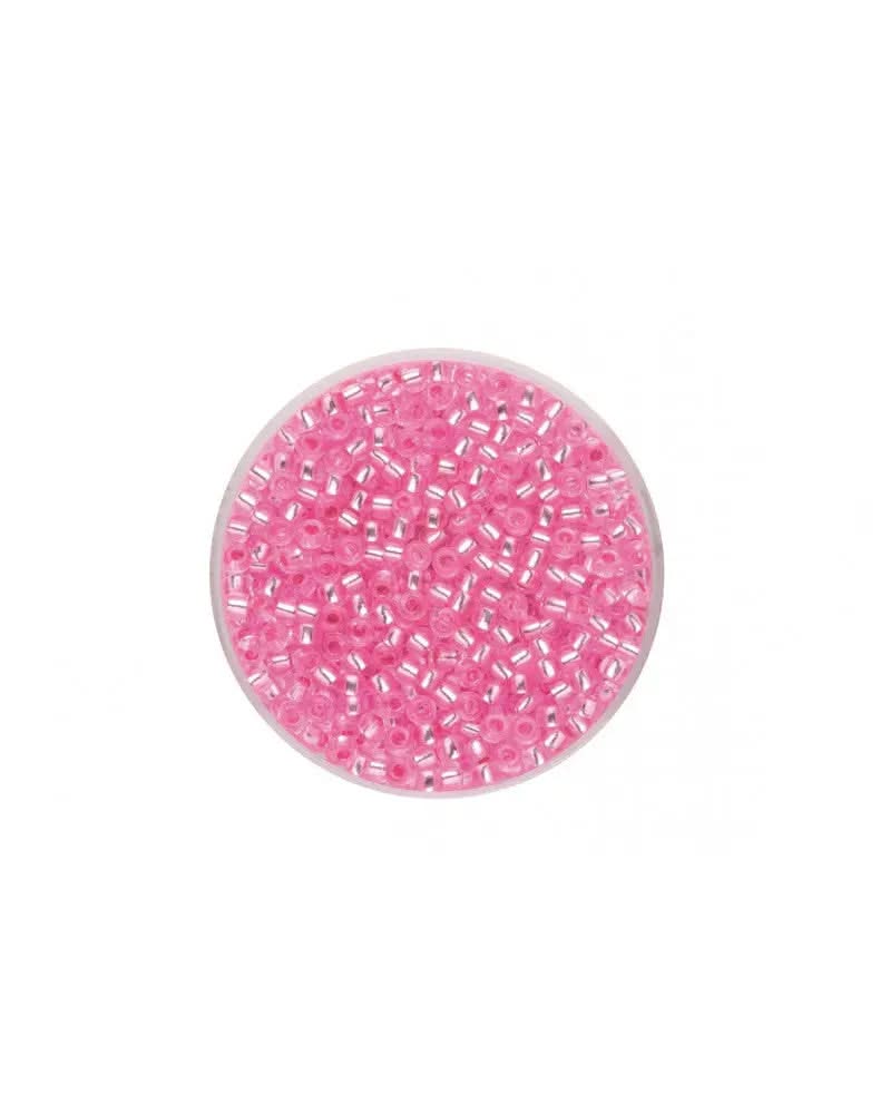 Rocailles Silbereinzug rosa - Kidis Art