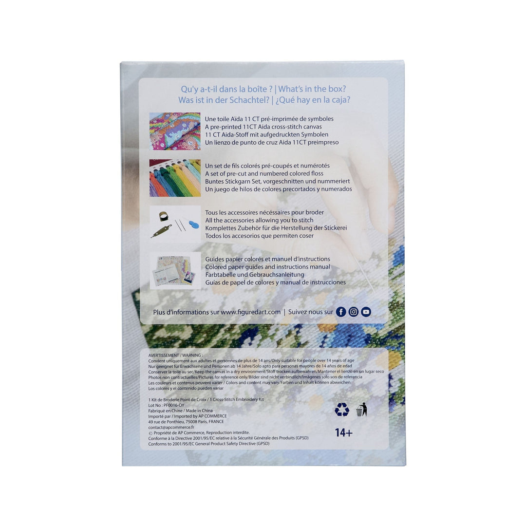 Kreuzstich 32x40cm – Buntes schweizer Dorf - Kidis Art
