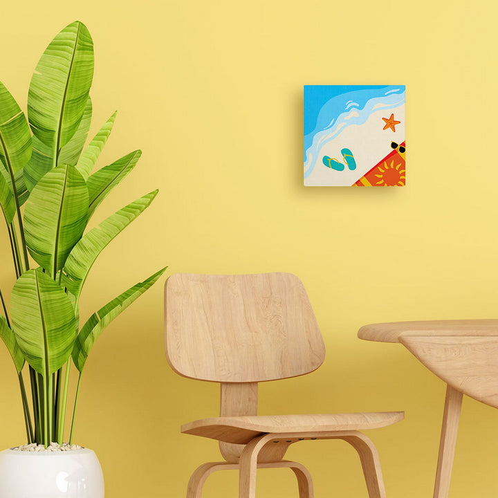Mini Malen nach Zahlen mit Rahmen 20x20cm - Zum Strand - Kidis Art