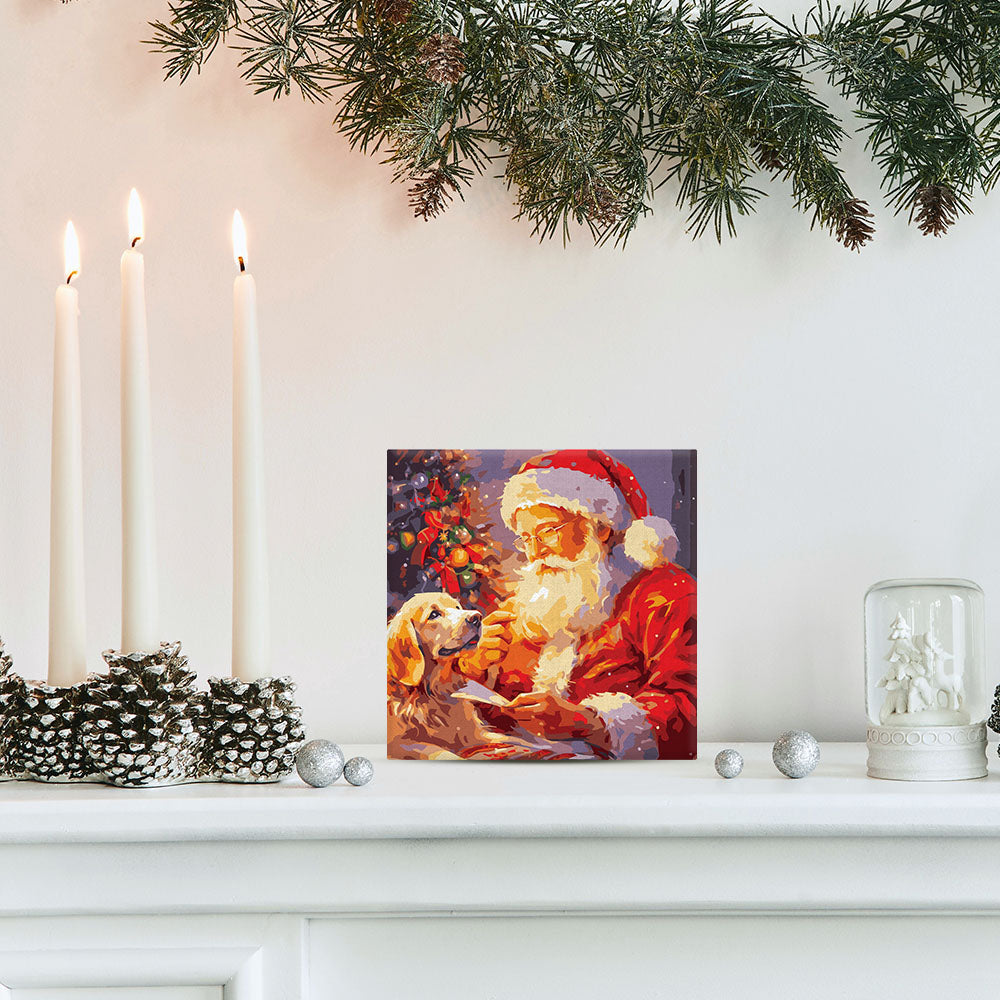 Mini Malen nach Zahlen mit Rahmen 20x20cm - Weihnachten in Paris - Kidis Art