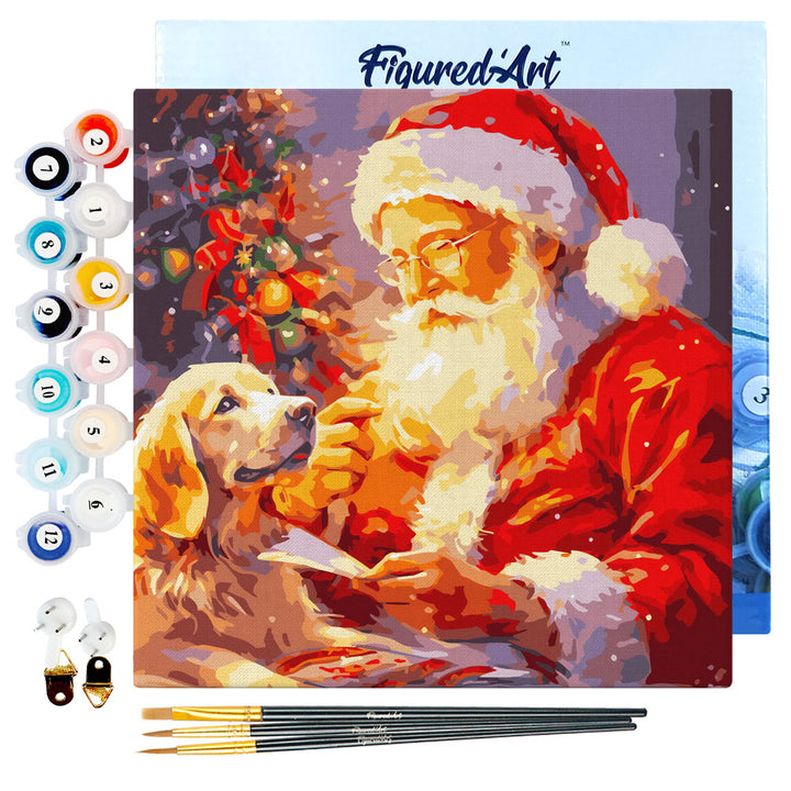 Mini Malen nach Zahlen mit Rahmen 20x20cm - Weihnachten in Paris - Kidis Art