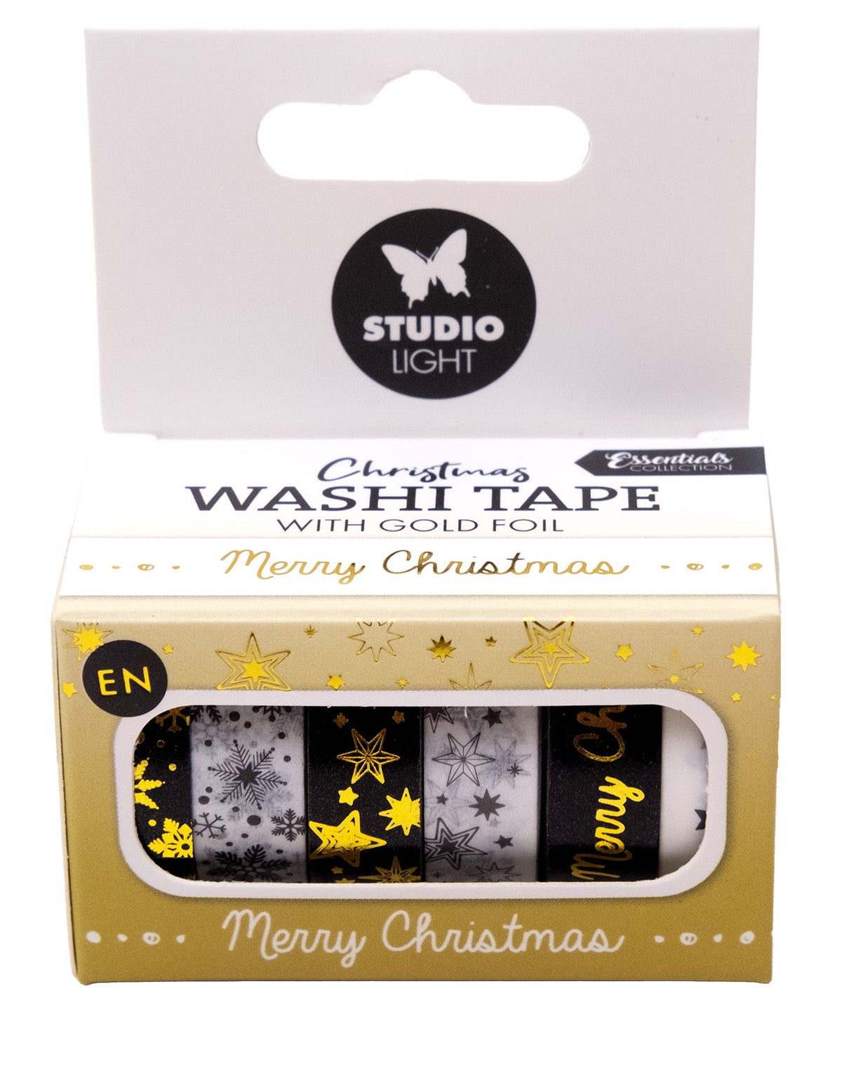 Washi tape Black/white Gold Essentials