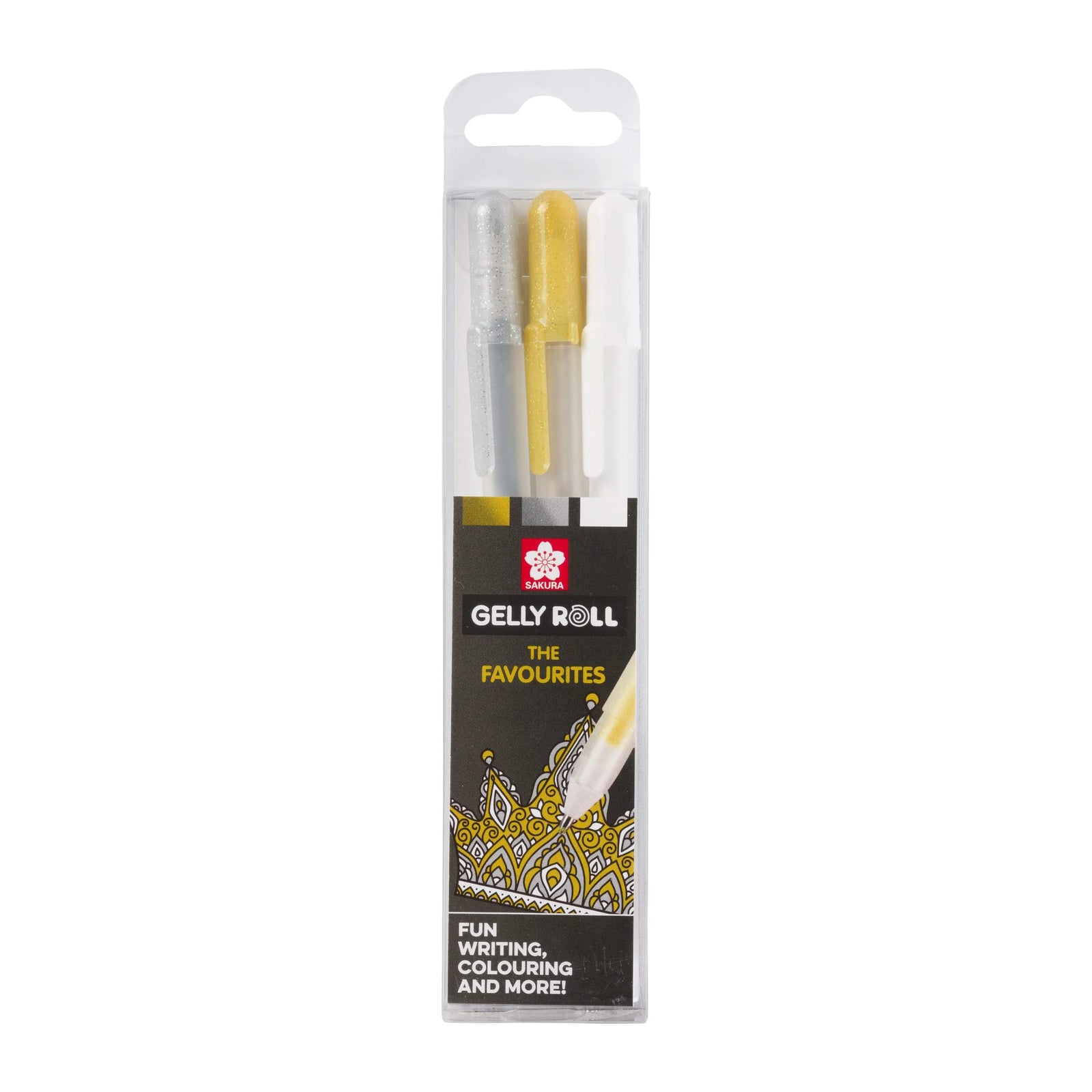 Sakura Gelly Roll, 3-teiliges Set, gemischt (Gold/Silber/Weiß) - Kidis Art