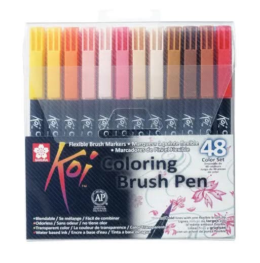 Sakura Koi Coloring Brush Pen Set | 48 Farben - Kidis Art
