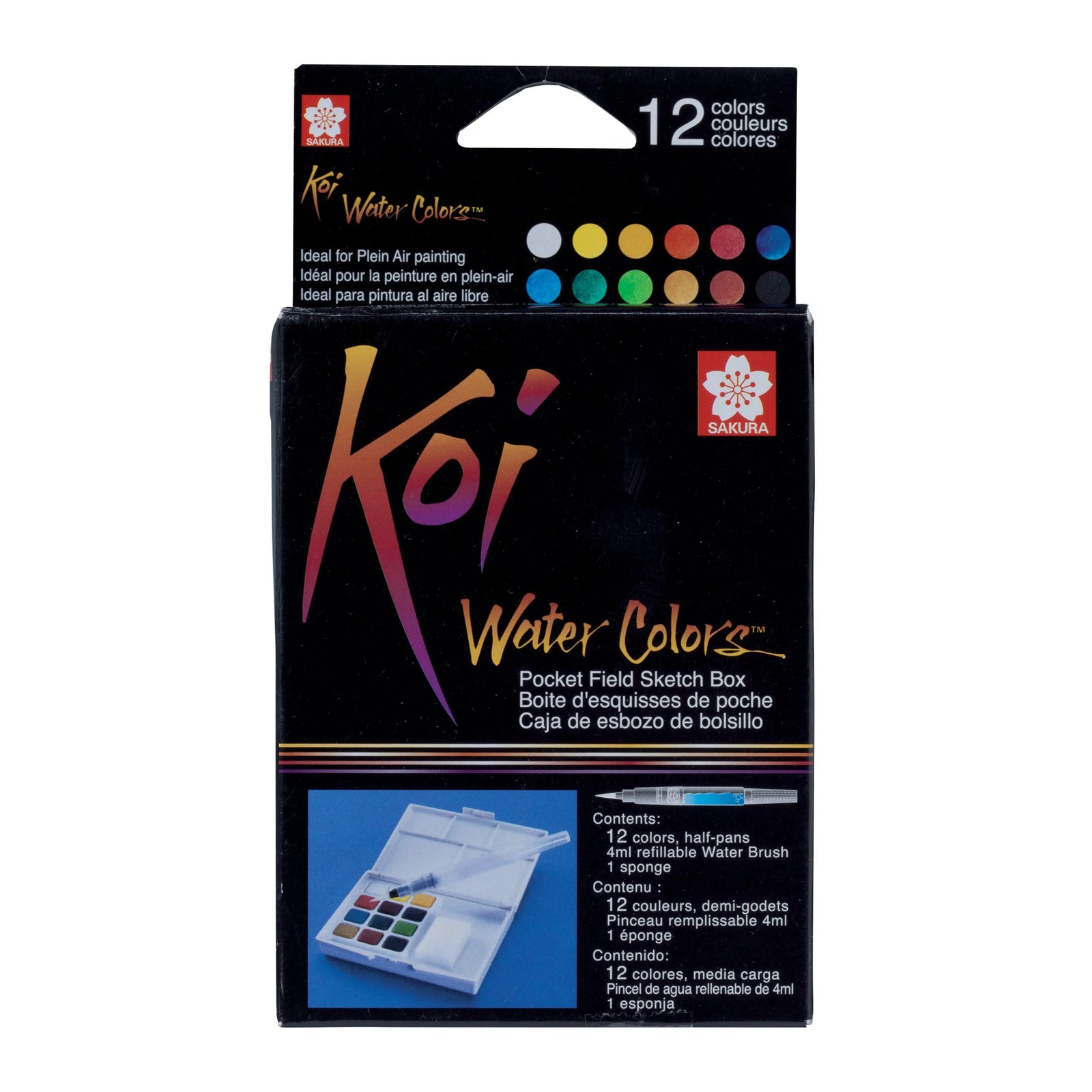 Sakura Koi Water Colors Pocket Field Sketch Box | 12 halbe Näpfchen - Kidis Art