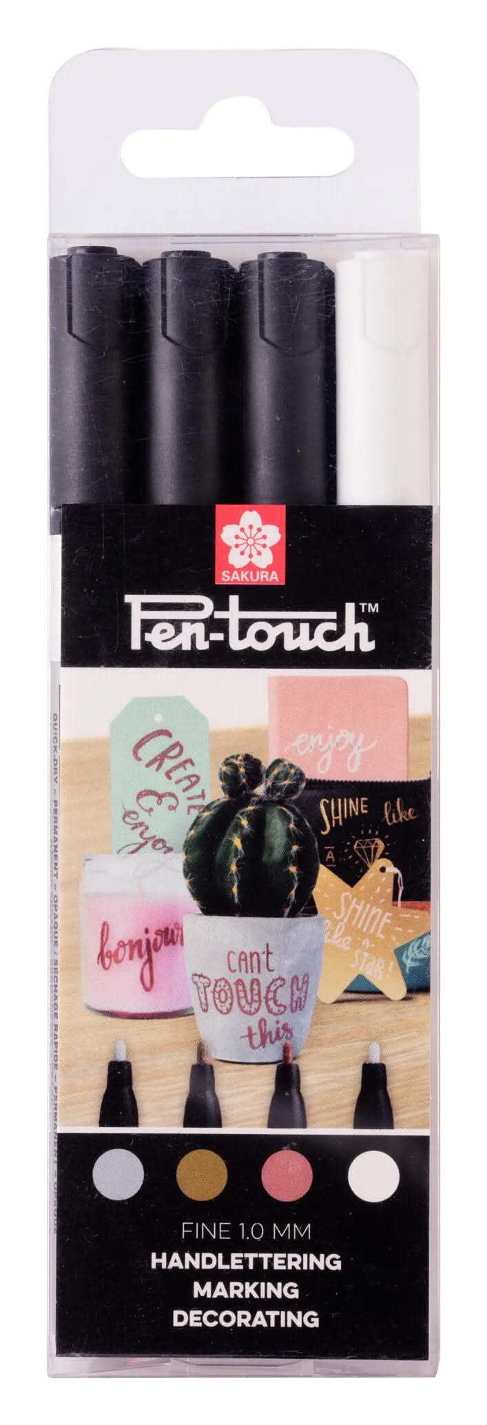 Sakura Pen-Touch Fein Set Metallic + Weiß | 4 Farben - Kidis Art